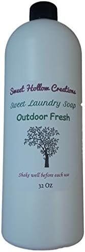 Laundry Soap Handmade Liquid Very Thick Rich Outdoor Scent Outdoor Fresh Balsam &amp; Cedar Essential Oils 32 OZ Jug with Child Proof Cap