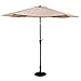 Giantex 10ft Solar Patio Umbrella Without Lights, 6 Ribs Market Steel Tilt w/Crank for Garden, Deck, Backyard, Pool Indoor Outdoor Use