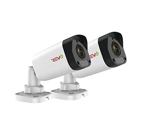 Revo America Ultra HD 4MP IP Bullet Camera Indoor/Outdoor (Pack of 2) - 100' Night Vision, IP66 Weatherproof, 3DNR, Smart IR, ONVIF Compliant