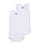 Petit Bateau 2 Pack White Sleeveless Bodysuits