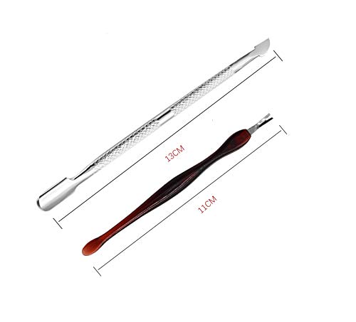 STONCEL 11 pcs Pedicure Cuticle Pusher and cutter-Durable Professional Cuticle Remover gel tool with spoon shaped,Nail Art Manicure Trimmer Tool