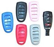 Blue Silicone Key Fob Cover Case Smart Remote Pouches Protection Key Chain Fits: Hyundai Genesis 09-10