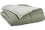 Superior All-Season Down Alternative Twin/Twin XL Reversible Comforter, Ivory/Sage