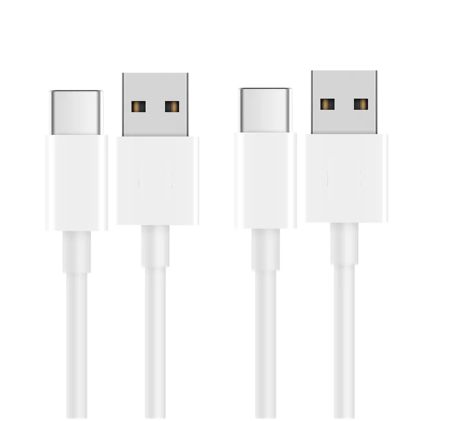 Certainty® Type C to USB Data and Charger Cable - Replacement for Samsung EP-DN930CWE - [WHITE] - [Pack of 2]