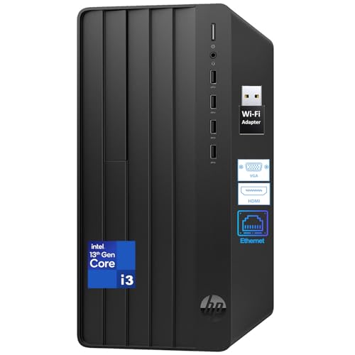 HP Desktop Computer Business Tower Pc, 13th Gen Intel 4-Core Processor, 32gb Ddr4 Ram, 1tb Pcie Ssd, USB WiFi Adapter, Rj-45, Hdmi, Vga, Keyboard and Mouse, Windows 11 Home