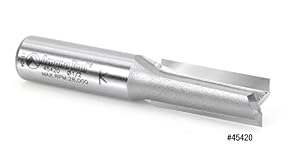 Amana Tool Carbide Tipped Straight Plunge Router Bit - 3/4" Dia, 1-1/2" Cut, 1/2" Shank, 2 Flute