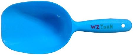 WZYuan 1-Cup Pet Food Scoop, Lines for 1/2 Cup and 1 Cup, Dog Puppy Cat Bird Rabbit Plastic Pet Food Scoop (Blue)