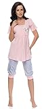 dn nightwear Women's Maternity Nursing Breastfeeding Pajama Set PCB5006
