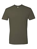 Next Level Mens Premium Fitted Short-Sleeve Crew T-Shirt - Large - Military Green