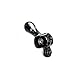 SMKPIP Pipe,Handmade 4.4 Inch Long Newest Art Collection Style Black Skull Bub Glass