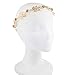 LUX ACCESSORIES Gold Tone and Rhinestone Leaf Leaves Metal Flower Crown