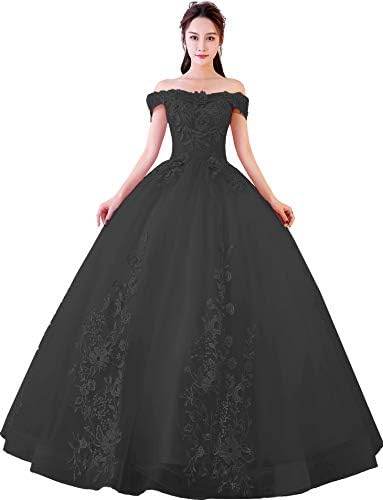 Okaybrial Women's Sweet 16 Quinceanera Dresses Blush Pink Off Shoulder Lace Long Prom Ball Gowns Plus Size
