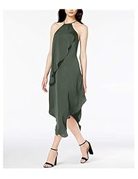 Bar III Vestido drapeado asimétrico