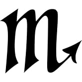 Horoscope Scorpio Astrology Symbol Graphic Car Truck Windows Decor Decal Sticker - Die Cut Vinyl Decal for Windows, Cars, Trucks, Tool Boxes, laptops, MacBook - virtually Any Hard, Smooth Surface