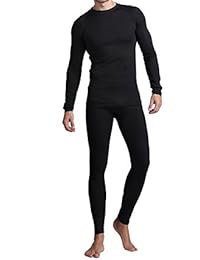 American Casual Long Johns for Men, Soft Shirt/Pants 2PC Fleece Thermal Set