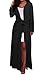 ENLACHIC Women Long Sleeve Chiffon Lightweight Maxi Sheer Duster Cardigans