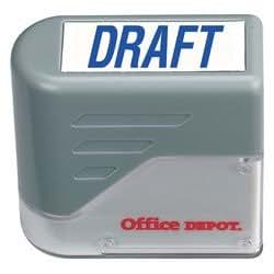 Amazon.com : Office Depot Pre-Inked Rubber Stamp - DRAFT : Business Stamps : Office Products