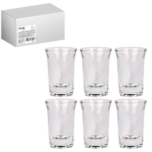 Kit 6 Copos de Vidro Shot 50ml Premium – Dose Cachaça, Tequila, Vodka – Copo Resistente FBK Qualidade