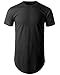 Style Addiction Mens Hipster Hip Hop Long T-shirt with Zipper Trim