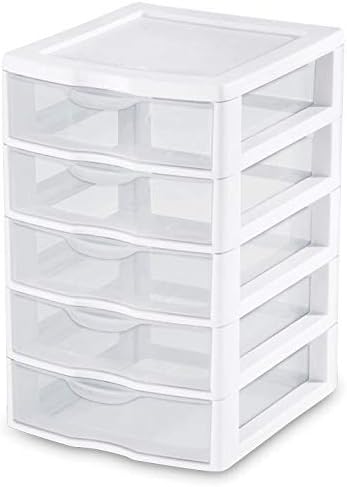 Sterilite Clearview Small 5 Drawer Unit 