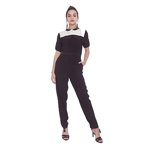 black collared jumpsuit