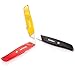 TWINRUN Retractable Utility Knife Box Cutter with Durable Metal Handle Smooth Multi-Position Blade Locking Saddle, 3-Pack Set in Yellow, Red and Black