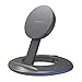Wireless Charger,Lewoer Fast Wireless Charging Pad Foldable Phone Stand 10W/7.5W/5W Output Charger Compatible iPhone 8 X/XS/XR Galaxy S8/S9/S9+ All Qi Devices (Gray)
