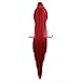 Xcoser Charming Erza Cosplay Wig Long Red Straight Wig With Single Pony Tail