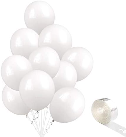 10-Inch Thicken White Balloons 100-Pack