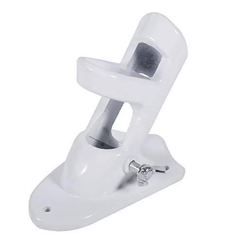 Strnek Aluminium Alloy Flag Pole Holder, Mounting Fixed Wall Mount 1" Flagpole Displays Bracket Mount 2 Positions Flag White - Thumbnail 6