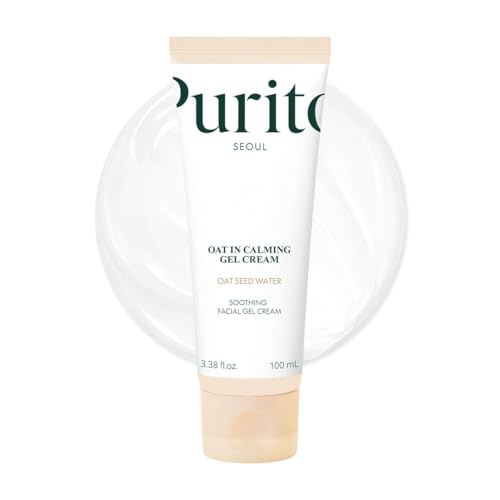 PURITO Oat Calming Gel Cream | Face Moisturizer for Blemish Calm & Lightweight Hydration | All skin types, sensitive and blemish-prone skin | Non-Comedogenic | Korean Skincare, 100mL, 3.38 fl.oz