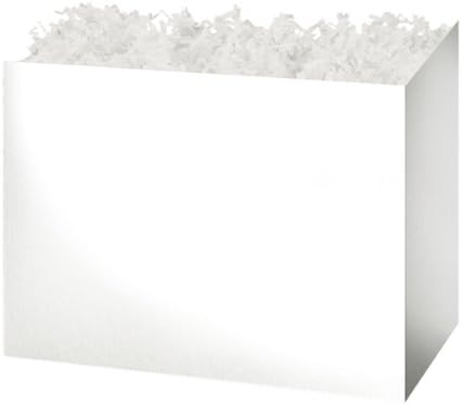 CLEARANCE - Small 6 3/4" x 4" x 5" White Basket Boxes for Gift Baskets - Set of 2 Boxes - Chocolate, Baked Goods, Candy, Gifts - We Ship Within 1 Business Day w/ *FREE Standard Shipping!