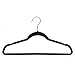 Michael Graves Design Ultra-Thin Non-Slip Velvet Clothing Hangers, Flocked & Durable, Closet Space Saving, for Garments, Suits, Dresses, Pants, Shirts, Coats, 25 Pack (Black)
