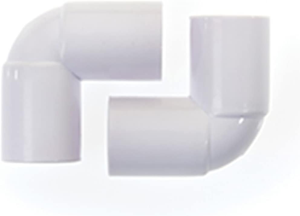 MaKe PRO075 Overflow 90 Degree Bend 22mm White Pack of 2