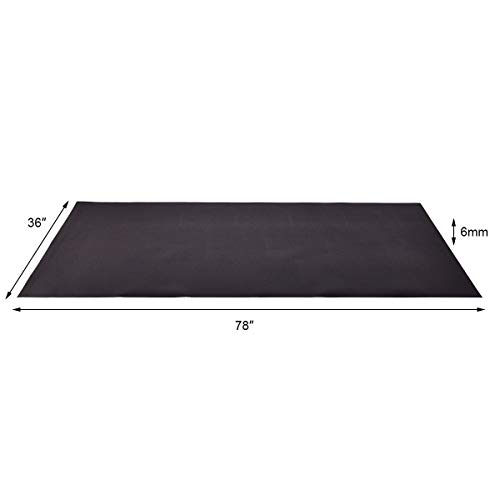 Goplus Treadmill Mat for Hardwood Floors High Density Waterproof PVC, Floor Protector Pad for Exercise Equipment for Home and Gym Use, Large Size (6.5' x 3' x 0.25'')