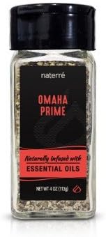 Naterre Omaha Prime Spice Blend 4 oz - Delicious Blend of Natural Organic Spices and Essential Oils - BBQ, Fry, Smoke, Steaks, Poultry, Fish, Vegetables