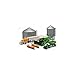 New Ray Country Life Pretend Play Farm Gift Set Kid Friendly Includes 2 Grain Bins, Semi Grain Trailer, Wheat, 2 Farmers and Tractor with Wagon
