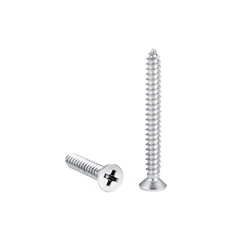 image for NINDEJIN 242Pcs 304 Stainless Steel Flat Head Self Tapping Screw Assor