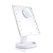 Uarter Lighted Makeup Mirrors Touch Screen 16 LEDs Square Desktop Cosmetic Mirror with Removable 10x Magnifying Mirrors (Batteries not Included)