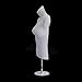 Wet Brush CS-P76660A-19-W Torso Female with Metal Base Body Mannequin, White