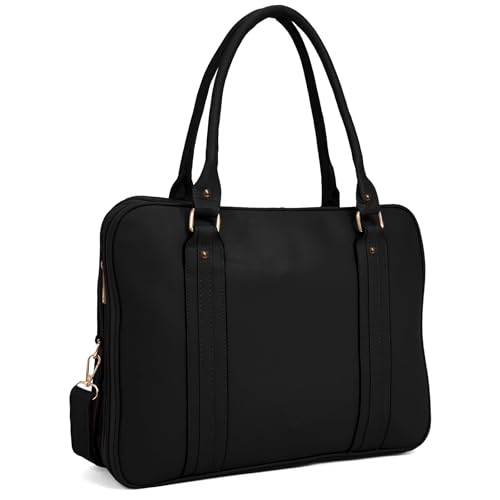 Bolsa Feminina Pasta Executiva para Notebook até 15.6” Reforçada Couro Ecológico para Trabalho, Reuniões e Dia a Dia Tamanho Grande