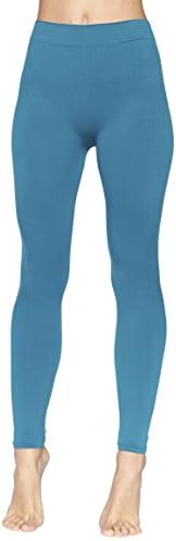 Reypo Women's Seamless Full Length Leggings (Teal),One Size