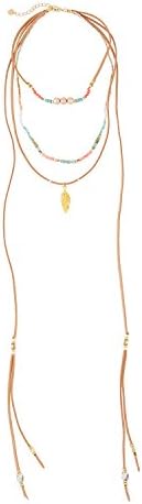 Nakamol Long Beaded Layered Lariat Necklace, Turquoise Multi