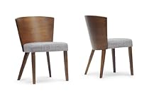 Baxton Studio Sparrow Wood Modern Dining Chair, Brown, Set of 2