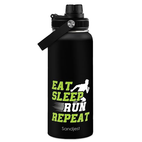 SANDJEST Insulated Water Bottle 32oz Chug Lid
