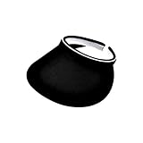 MG Ladies Brushed Cotton Twill Clip-On Visor (Black)