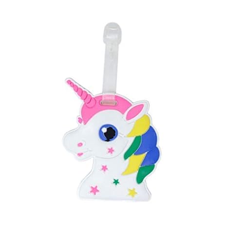 unicorn luggage tag