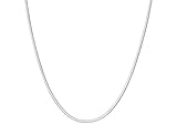 925 Sterling Silver Italian1mm Snake Chain Crafted Necklace Thin Lightweight Strong - Lobster Claw Clasp - Extra Clasp