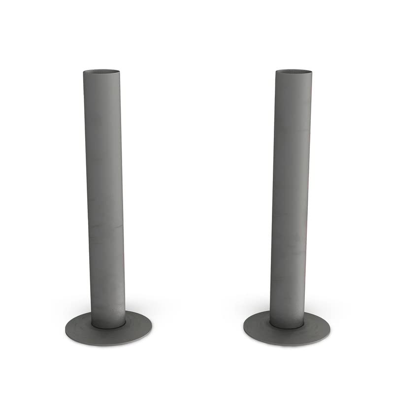 UK Radiators Natural Pewter Radiator Pipe Sleeve - Matte Natural Pewter Finish - 130mm Brass Pipe Sleeves - Perfect Addition to Any Interior Design