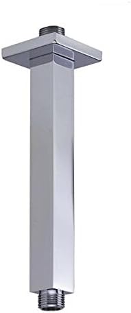 12"inch Ceiling Mount Shower Arm with Flange Bronze Chrome Finish Bathroom Replacement (Ceiling mounted)